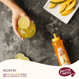 Master of Mixes Cocktail Essentials Infused Mango Syrup, 375 ML Bottle (12.7 Fl Oz), Individually Boxed in Ecommerce Protective Packaging