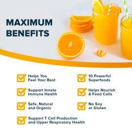 Organifi: Immunity - Organic Superfood Immunity Support - 14 Single Serve Packets - Help Nourish and Feed Cells - Natural Immune System Support - Vitamin C, D & Zinc