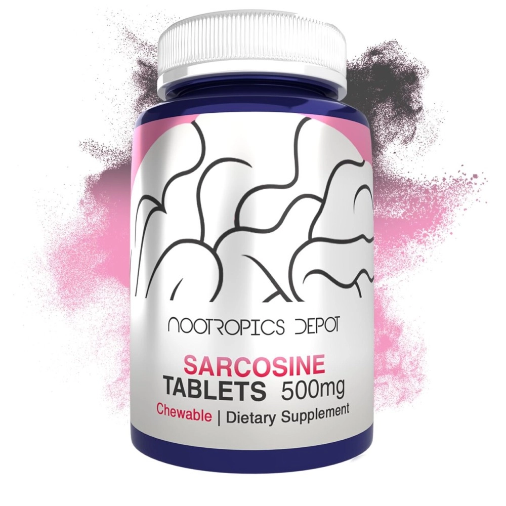 Nootropics Depot Sarcosine Tablets | Chewable | 1000mg | 120 Count
