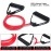Atemi Sports Fitness Band with Handles & Door Anchor | Resistance Tube for Strength Training & Physiotherapy | Free Exercise Guide (2 Red (Medium))