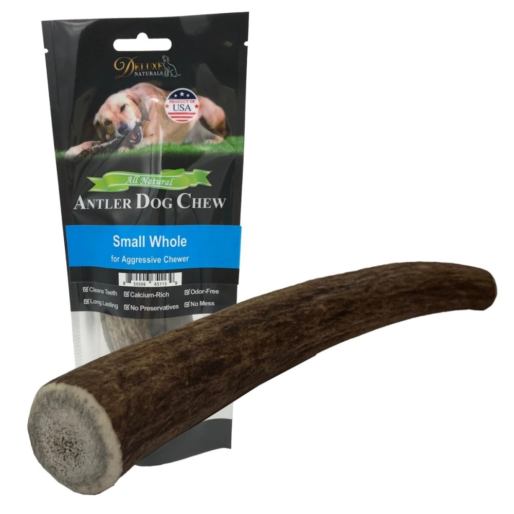 Deluxe Naturals Elk Antler Dog Chew Small, Single Pack