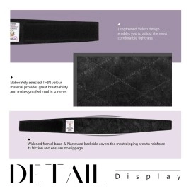 Dreamlover Wig Grip Band for Women, Velvet Wig Grip Headband, Black