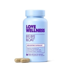 Love Wellness Bye Bye Bloat, Digestive Enzymes Supplement - 60 Capsules - Bloating & Gas Relief - Helps Reduce Water Retention & Overall Digestive Health - Safe & Effective With Fenugreek, & Dandelion