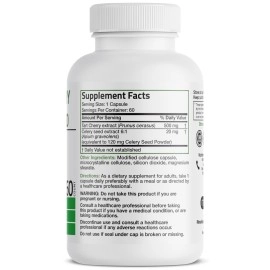 Bronson Tart Cherry Extract + Celery Seed Capsules - Powerful Uric Acid Cleanse, Joint Mobility Support & Muscle Recovery Supplement - Non-GMO Formula - 60 Vegetarian Capsules