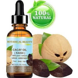 Botanical Beauty CACAY (Kahai) OIL 100% Pure Natural Virgin Unrefined WILD GROW Anti Ageing Anti Wrinkle Face Oil nutrient rich in natural Retinol Vitamin A, E. 0.5 Fl.oz.- 15 ml by