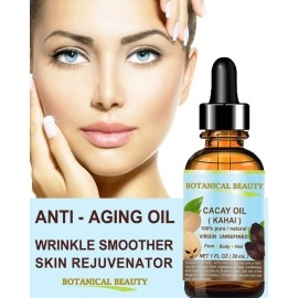Botanical Beauty CACAY (Kahai) OIL 100% Pure Natural Virgin Unrefined WILD GROW Anti Ageing Anti Wrinkle Face Oil nutrient rich in natural Retinol Vitamin A, E. 0.5 Fl.oz.- 15 ml by