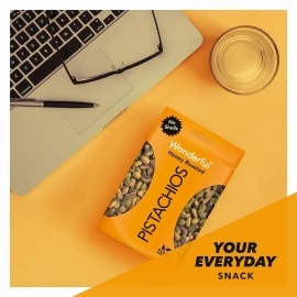 Wonderful Pistachios No Shells, Honey Roasted Nuts, 5.5 Ounce Resealable Bag, Protein Snacks, Gluten Free, Healthy Sweet Snacks