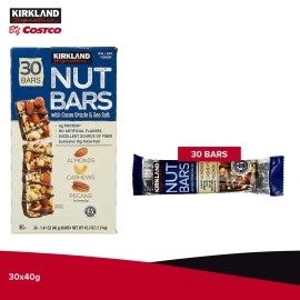 KIRKLAND Signature Gluten Free Nut Bar, 1.2 Kg (Pack of 30 x 40 gm)