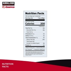 KIRKLAND Signature Gluten Free Nut Bar, 1.2 Kg (Pack of 30 x 40 gm)