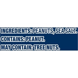 PLANTERS Dry Roasted Peanuts, Plant-Based Protein, Lightly Salted Party Snacks, Peanut Snack, 16 Oz Jar (Pack of 6)