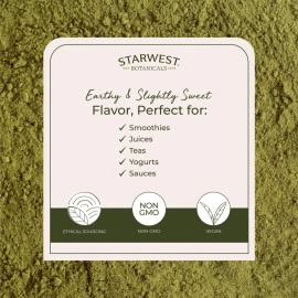 Starwest Botanicals Organic Moringa Leaf, Cut and Sift, 1 lb (453.6 g)