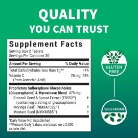 Nutramax Avmacol 1 Researched Sulforaphane Producing Brand, Nutramax Laboratories Consumer Care Supplement for Detoxification, Antioxidant Support and Overall Wellness, 60 Tablets