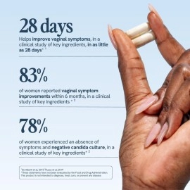 Happy v Dr. Formulated l Probiotics for Women, Clinically Proven Womens Probiotic for l Health & pH Balance Complex, Natural BV Treatment & Yeast Infection Prebiotics, 60 Vegan Capsules