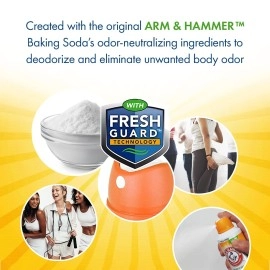 Arm & Hammer Invisible Body Powder Spray, Clear Talc-Free Body Odor & Sweat Control for Men & Women, Spray Body Powder for Women and Men, Arm and Hammer Body Spray Powder, 7 Oz (3 Pack)