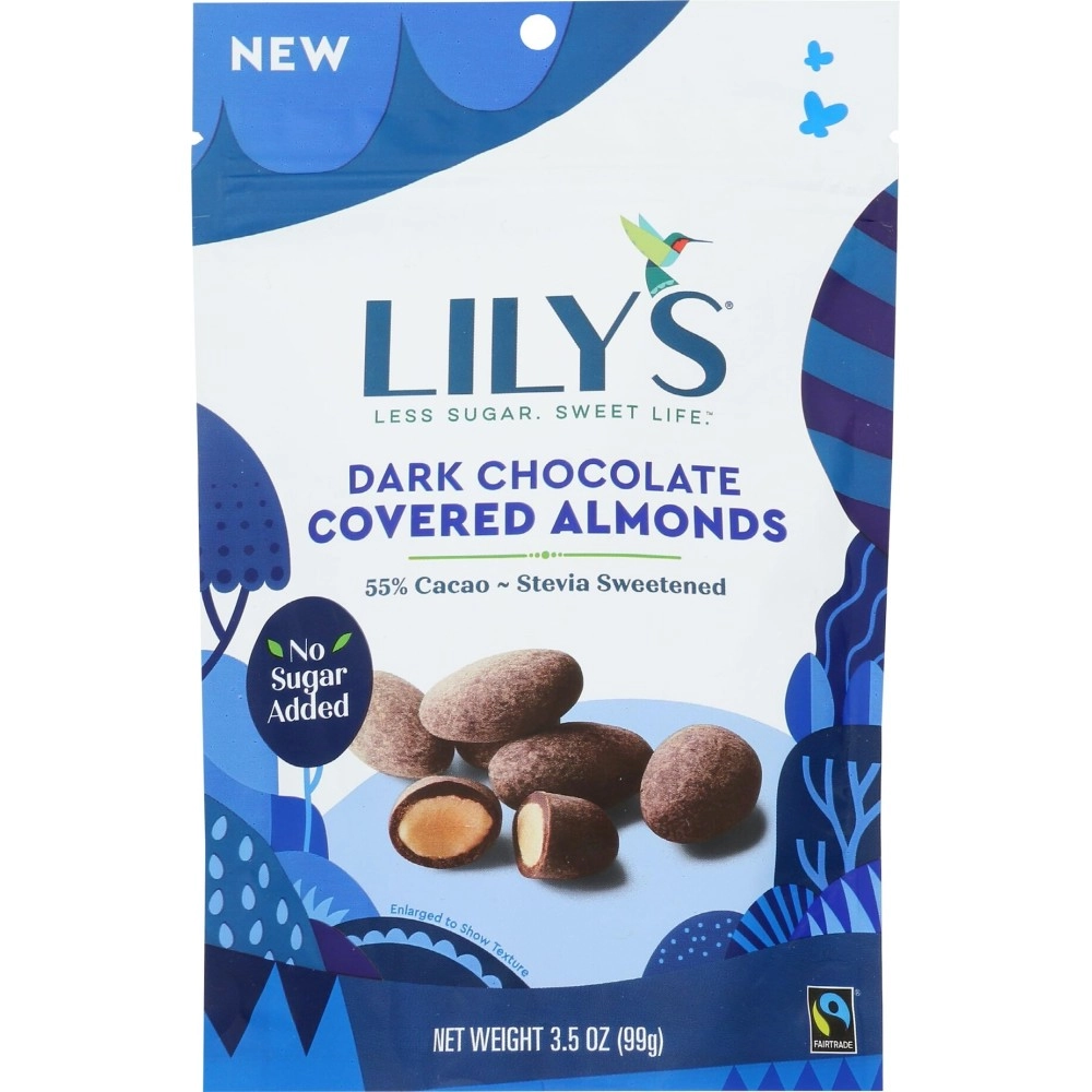 Lily\'s Sweets, Dark Chocolate Covered Almonds, 3.5 Ounce