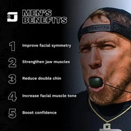 Jawzrsize Pop \'N Go Jaw, Face, and Neck Exerciser - Define Your Jawline, Slim and Tone Your Face, Look Younger and Healthier - Helps Reduce Stress and Cravings - Facial Exerciser (Intermediate Green)