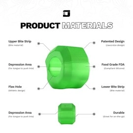 Jawzrsize Pop \'N Go Jaw, Face, and Neck Exerciser - Define Your Jawline, Slim and Tone Your Face, Look Younger and Healthier - Helps Reduce Stress and Cravings - Facial Exerciser (Intermediate Green)