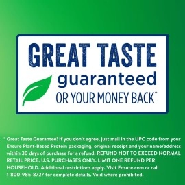 Ensure Plant-Based Vegan Protein Chocolate Nutrition Shake I Gluten-Free I Dairy-Free I Soy-Free Shake 12 Pack