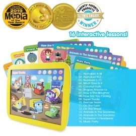 BEST LEARNING INNO PAD Smart Fun Lessons - Educational Tablet Toy to Learn Alphabet, Numbers, Colours, Shapes, Animals, Time for Toddlers