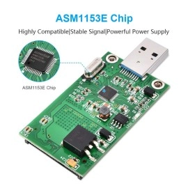 ELUTENG mSATA Adapter mSATA to USB 3.0 Adapter USB mSATA SSD Reader 50mm Mini SATA Converter as Portable Flash Drive External Hard Drive (No Cable Needed)