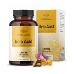 HERBAMAMA Uric Acid Support Capsules - Organic Herbal Food Supplement with Tart Cherry, Celery, Turmeric & Chanca Piedra - Body Cleanse & Joint Function Support - Vegan, Non-GMO - 1200mg, 100 Capsules