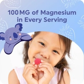 MAV NUTRITION Magnesium Calming Gummies for Kids | Relaxing Support Gummies | Promotes Muscle Health | Chamomile & Lemon Balm Herbal Blend | 60 Non-GMO Gummies