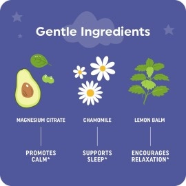 MAV NUTRITION Magnesium Calming Gummies for Kids | Relaxing Support Gummies | Promotes Muscle Health | Chamomile & Lemon Balm Herbal Blend | 60 Non-GMO Gummies
