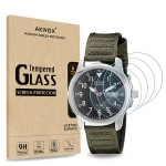 AKWOX (Pack of 4) Tempered Glass Screen Protector for Citizen BM8180-03E, [0.3mm 2.5D High Definition 9H] Premium Clear Screen Protector for Citizen BM8180-03E