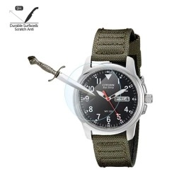 AKWOX (Pack of 4) Tempered Glass Screen Protector for Citizen BM8180-03E, [0.3mm 2.5D High Definition 9H] Premium Clear Screen Protector for Citizen BM8180-03E