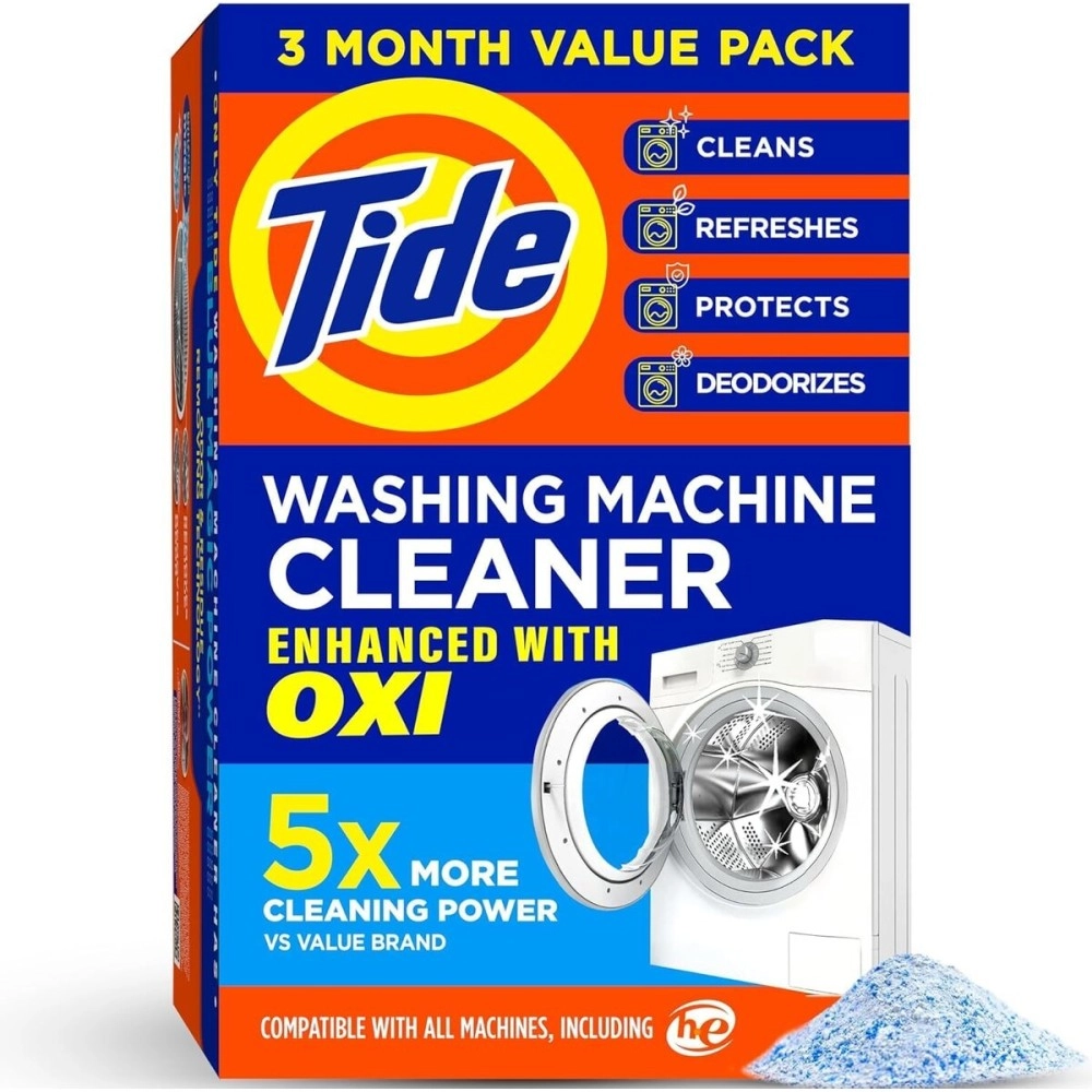 Tide Washing Machine Cleaner, Washer Machine Cleaner Tablets for Front and Top Loader Machines, 3 Count Box