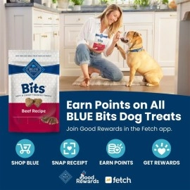 Blue Buffalo Blue Bits Natural Soft-Moist Training Dog Treats, Beef, Salmon, Turkey, and Chicken Recipes 4-oz Variety Pack, 4Ct