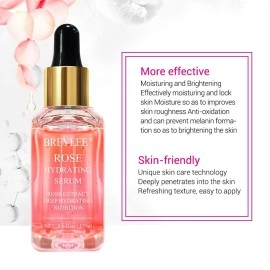 Breylee Rose Face Serum, Hydrating Serum Moisturizing With Hyaluronic Acid Alcohol Free Facial (17 Ml, 0.6Fl Oz)
