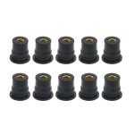 Alpha Rider 10PCS Rubber Well Nut for Windscreen & Fairing Universal M6 6mm1/2 Wellnuts For Universal Motorcycle