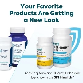 Klaire Labs SFI Health Ther-Biotic Synbiotic Prebiotics & Probiotics for Women & Men - Daily Probiotic with Low FODMAP Prebiotic - Gut, Immune, Respiratory & Digestive Health Support (30 Capsules)