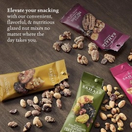 Sahale Snacks Glazed Mix Nut Blend Variety Pack, 1.5 Oz Grab & Go Bags (12 Total Packs) - Four Different Dry-Roasted Deluxe Mixed Nuts Blends Included - Non-GMO Kosher & Certified Gluten-Free Snacks