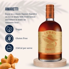 Lyre\'s Premium Amaretti Non-Alcoholic Drinks - Amaretto Style | 700ml X 1