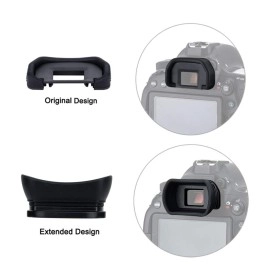 JJC 2 Types Viewfinder Eyecup Eyepiece for Canon 6D Mark II 6D 5D Mark II 5D 90D 80D 70D, Long Design + Orignal Eyeshape Replaces Canon EB Eye Cup