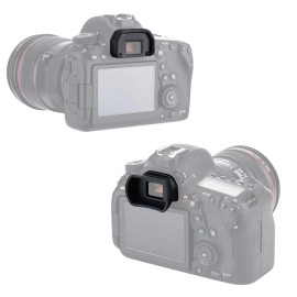 JJC 2 Types Viewfinder Eyecup Eyepiece for Canon 6D Mark II 6D 5D Mark II 5D 90D 80D 70D, Long Design + Orignal Eyeshape Replaces Canon EB Eye Cup