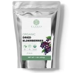 ELANEN naturals Organic Elderberries 1 lb. (16 oz), USDA Certified Organic Dried Elderberries Bulk, Elderberry Dried Organic, Dried Elderberry Berries Organic, Elder, Whole