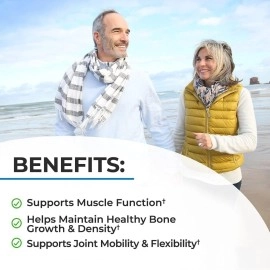 BioSchwartz Bone Strength Calcium Supplement w/Vitamin D3, K2, C, Magnesium, Zinc - 8 Bone-Building Nutrients, High Absorption, Non-Constipating Formula - 120 Veggie Capsules for Optimal Bone Health