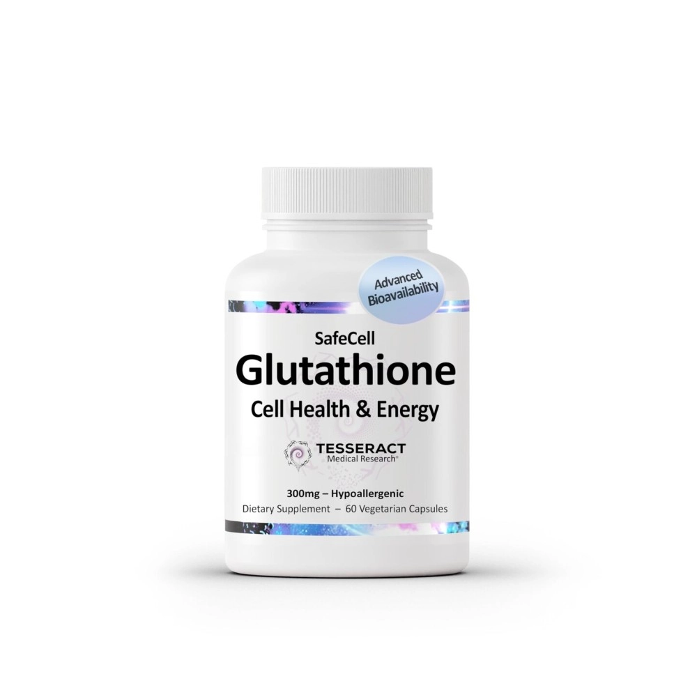 Tesseract Medical Research SafeCell, Glutathione 300mg Neurological Supplement, 60 Capsules