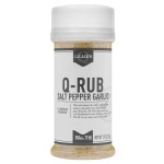 Lillie\'s Q - Q-Rub BBQ Rub, Salt-Based BBQ Rub, All-Purpose Barbeque Rub, Garlic & Black Pepper, Perfect Shaving Seasoning for Beef, Pork, Chicken, & Turkey (8 oz)