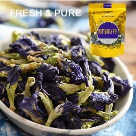 T\'SMOMENT Pure Dried Butterfly Pea Flower Tea 100 % Premium Organic Butterfly Pea Tea 50g(1.76 Oz.) GMO Free Butterfly Pea Flowers For blue & purple Drinks, Food Coloring