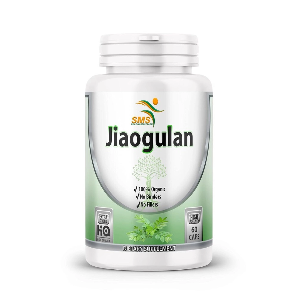 SMSHEALTHPRODUCTS.com Jiaogulan Pills, 60 Capsules (Extract 10:1, Vegetarian, Non-GMO & Gluten-Free) Gynostemma AMPK Metabolic Activator Pentaphyllum