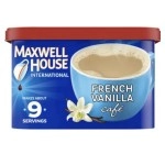 Maxwell House International French Vanilla Beverage Mix, 8.4 oz Tub, Pack of 4