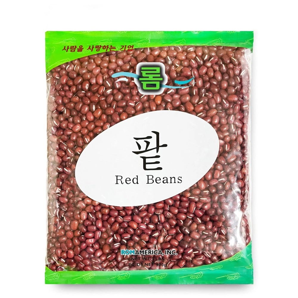ROM AMERICA Whole Raw Dried Adzuki Red Beans, Natural Red Mung Bean Azuki Aduki for Soups, Salads, Japanese Desserts, Sweet Korean Red Bean Paste, Mochi Filling, Asian Cooking  - 2 Pound (Pack of 1)