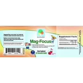 Raise Them Well Magnesium Focus Supplement for Kids - Natural Strawberry Flavored Chewable Kids Focus Vitamins, Focus, and Attention Supplement for Kids