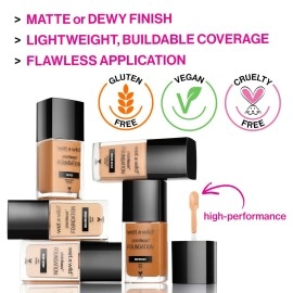 Wet n Wild Photo Focus Dewy Liquid Foundation Makeup, Shell Ivory (\'Packaging may vary)