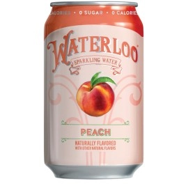 Waterloo Sparkling Water, Peach Naturally Flavored, 12 Fl Oz Cans, Pack of 12 | Zero Calories | Zero Sugar or Artificial Sweeteners | Zero Sodium 