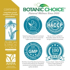 Botanic Choice - Ultra Premium Hair Skin Nails Support Supplement with 5,000 mcg Biotin Folate Collagen - Super Antioxidant Blend Vitamins for Women - 60 Liquid Pills